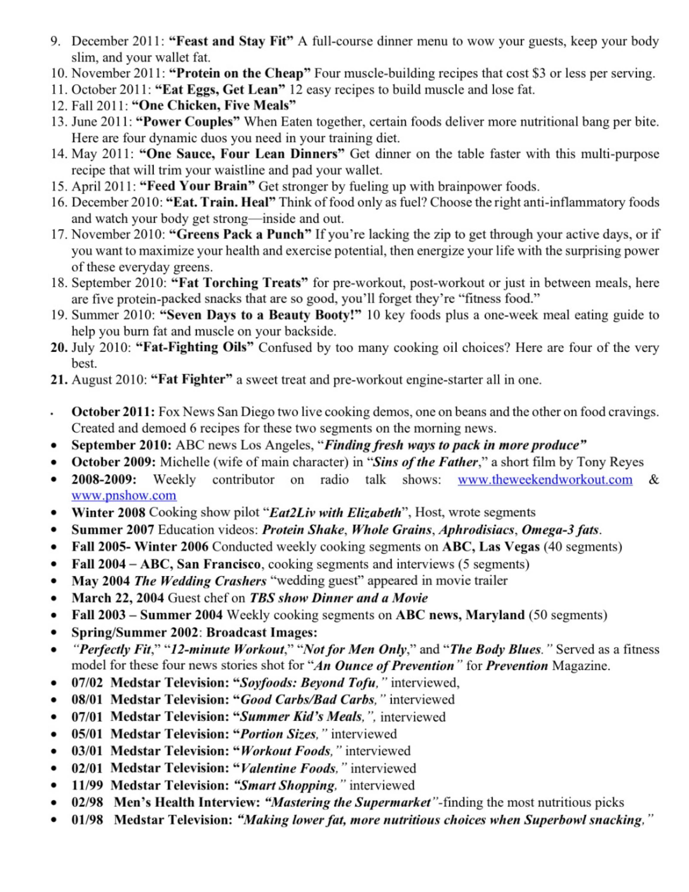 Elizabeth Brown Media Kit Page 10