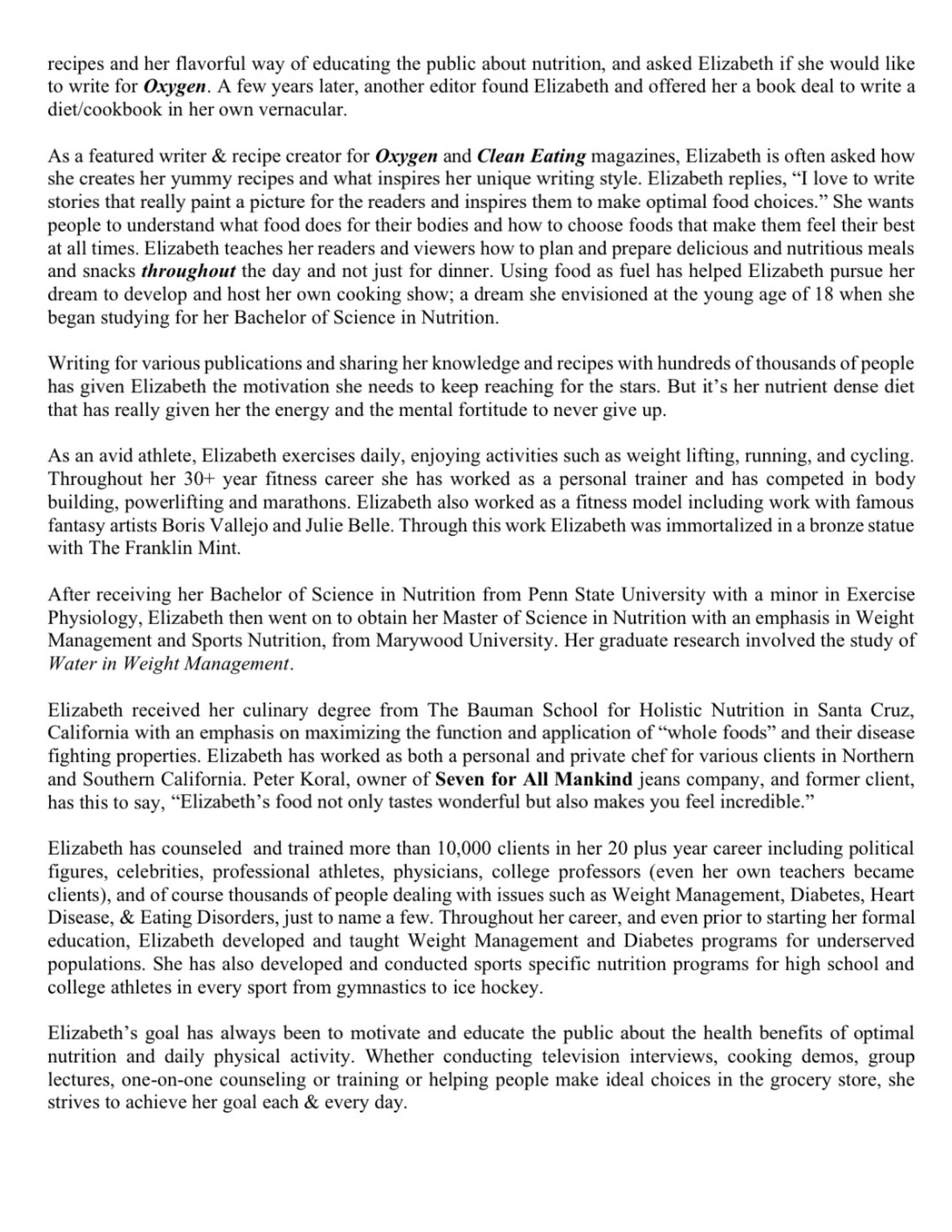 Elizabeth Brown Media Kit Page 8